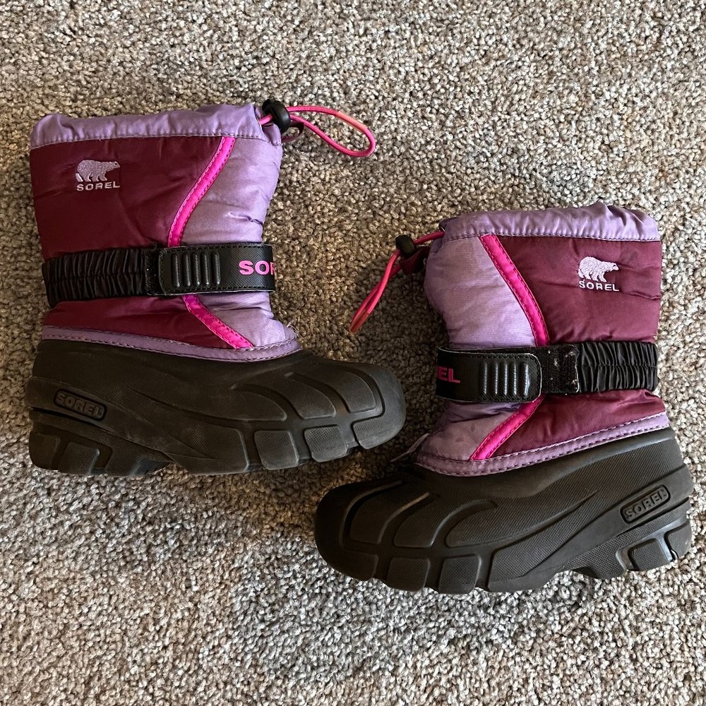 Sorel Girl's size 11 Flurry Weather Resistant Snow Boot- Winter Boot